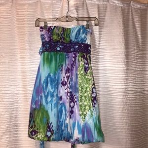 🍭 Colorful strapless dress